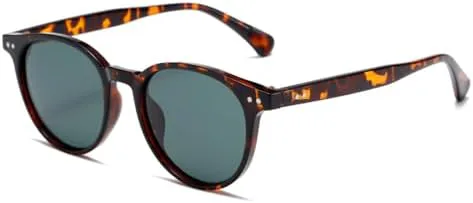 

Ретро круглые поляризованные солнцезащитные очки 2027 года для женщин и мужчин, модель «кошачий глаз», защита от ультрафиолета UV400 MTZJH, 3.hawksbill Green