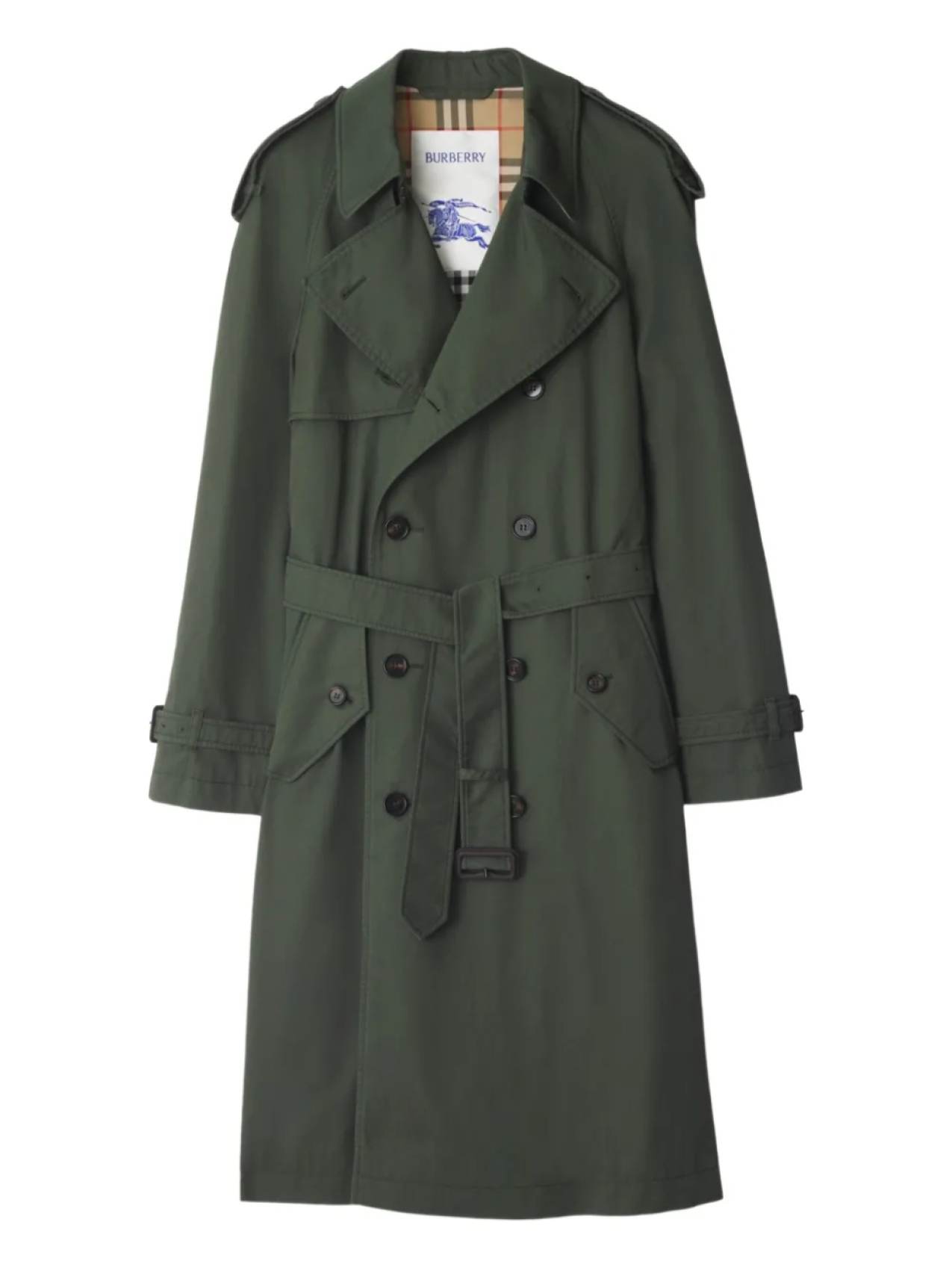 

Burberry габардиновый тренч, зеленый