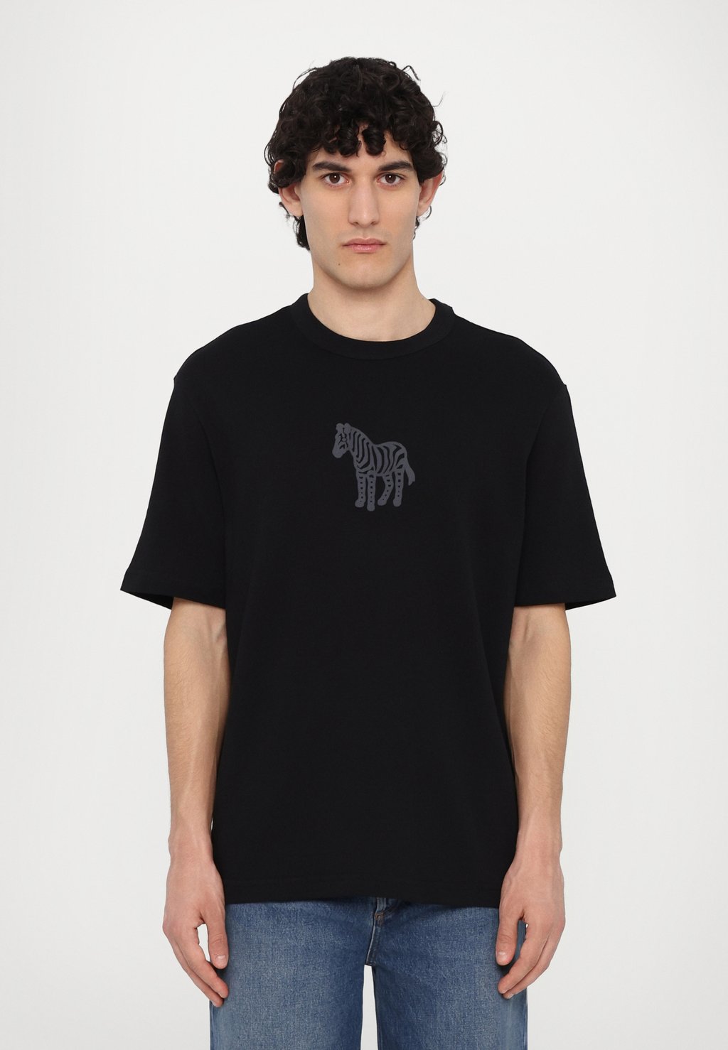 

Футболка с принтом ZEBRA PUFF PS Paul Smith, черный