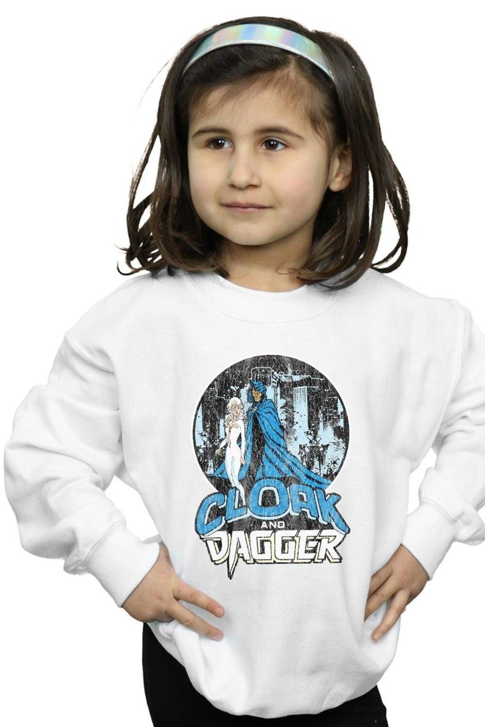 

Толстовка в стиле ретро Cloak And Dagger Marvel, белый