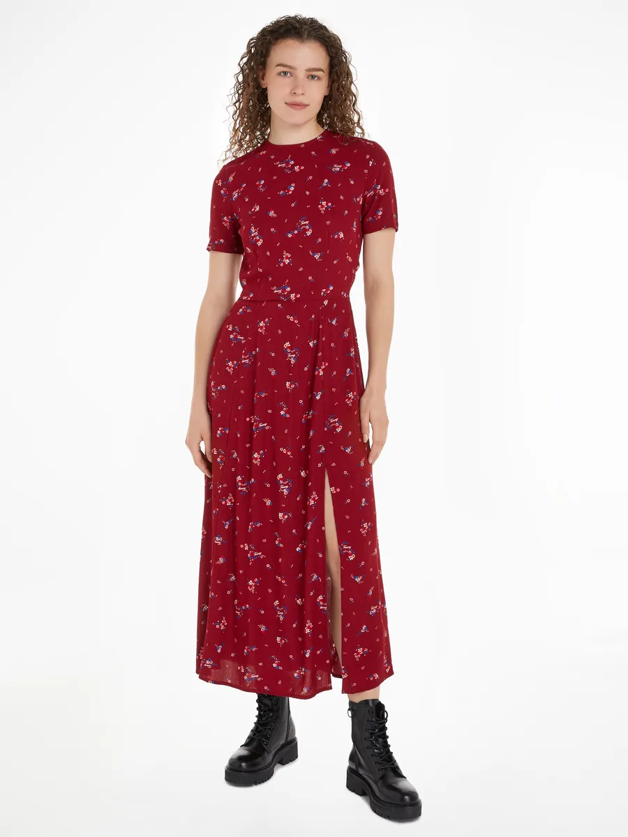 

Платье-блузка Tommy Jeans "TJW FLORAL MIDI DRESS" с цветочным принтом, цвет Mountain Floral