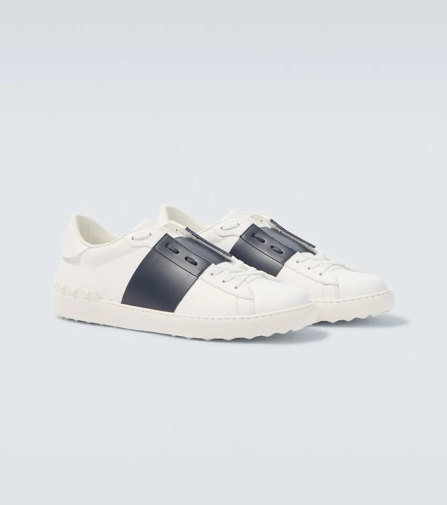 Открытые кожаные кроссовки Valentino Garavani, белый