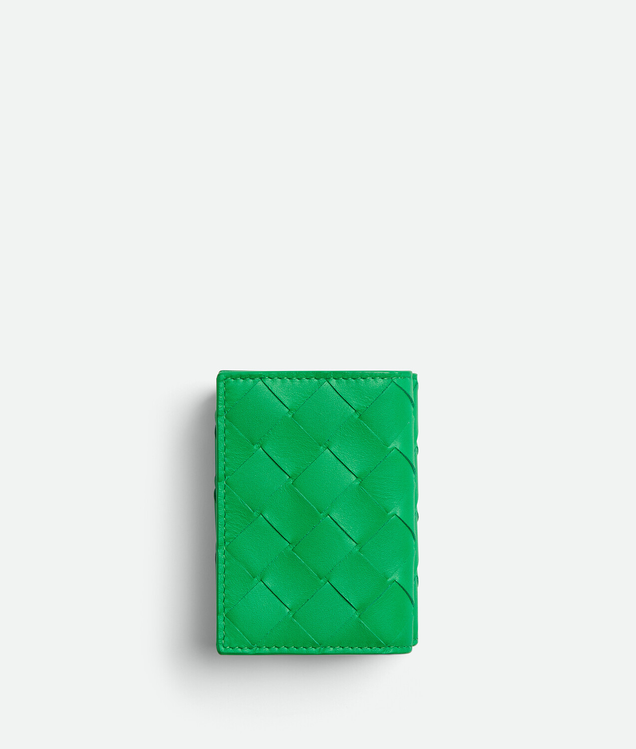 

Крошечный кошелек Intrecciato, складывающийся втрое Bottega Veneta, зеленый