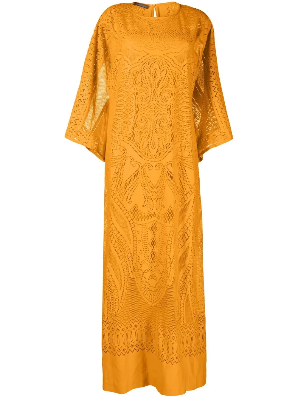 

Платье макси с вырезом Alberta Ferretti, оранжевый
