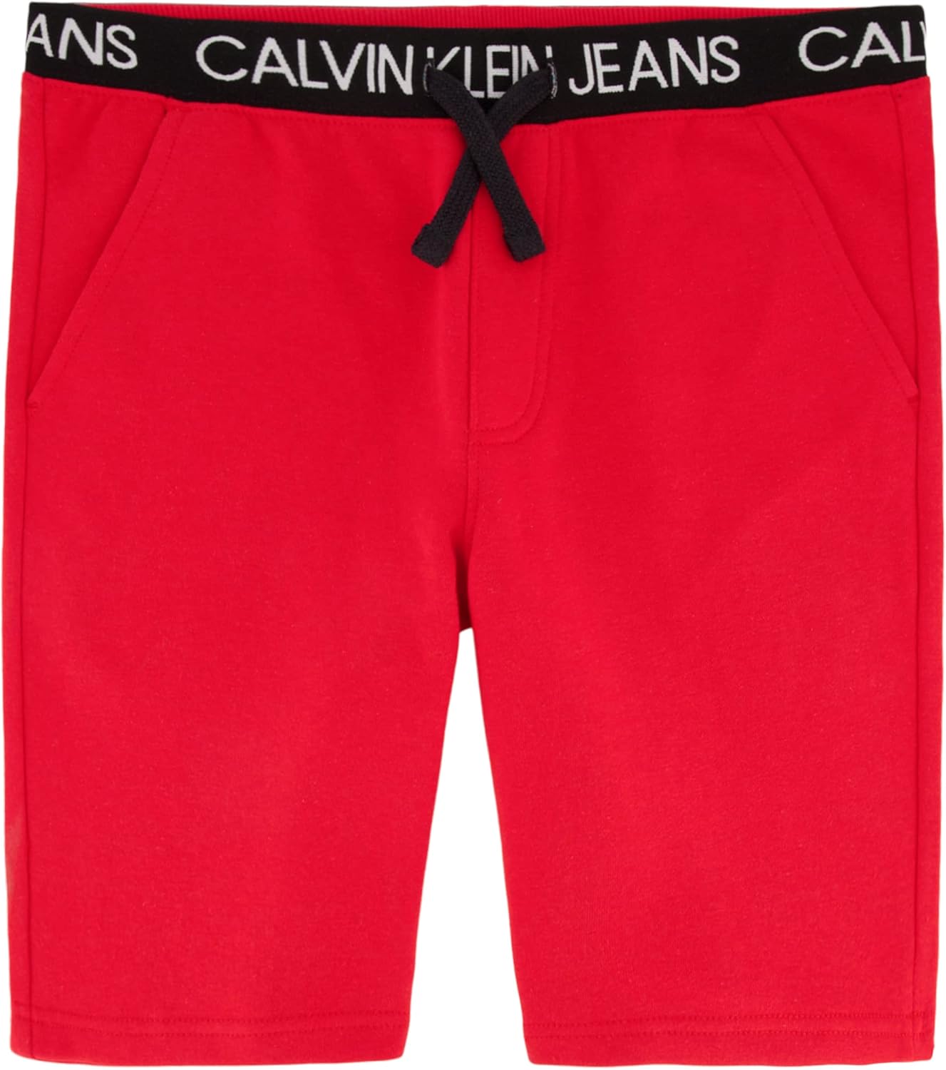 

Флисовые шорты-джоггеры Calvin Klein для мальчиков, застегивающиеся на шнурок, Racing Red/Black Wb Fc07