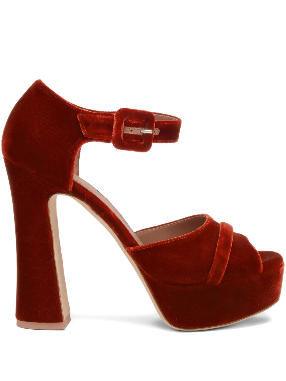 Босоножки Yuri Buckle 125 на платформе Malone Souliers, оранжевый