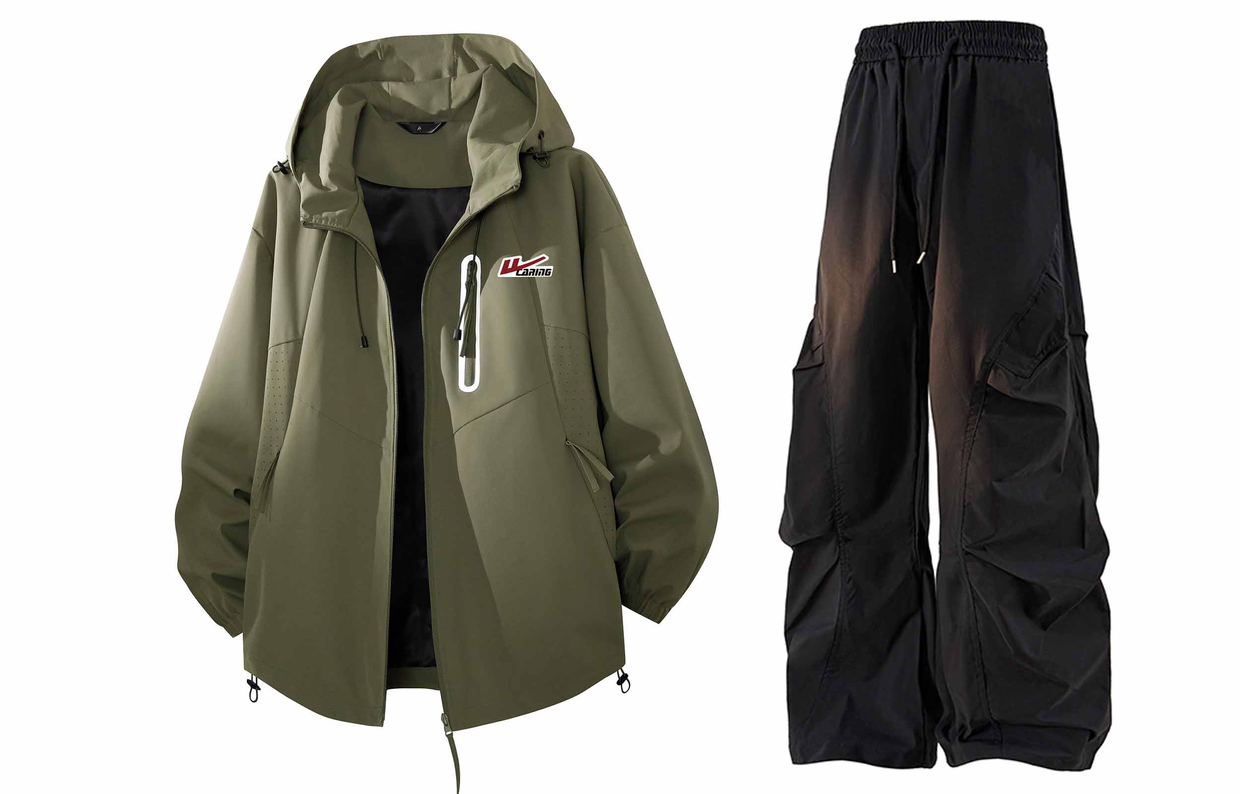 

Ветровка Unisex WARRIOR, army зеленый+черный (2 pack diy badge)