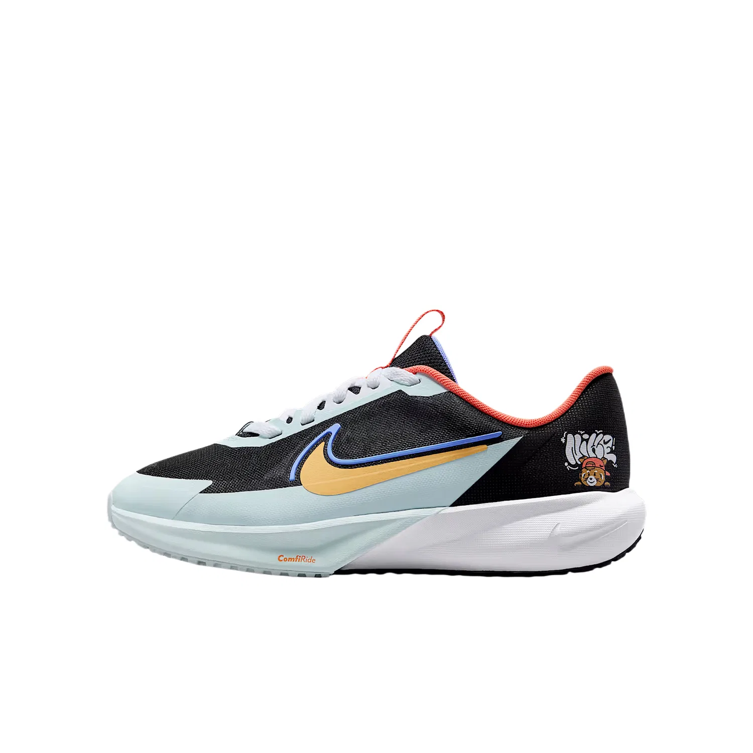 Детские кроссовки SONIC FLY Mesh Breathable Low top Unisex Nike, Black/White/Glacier Blue/Topaz Gold
