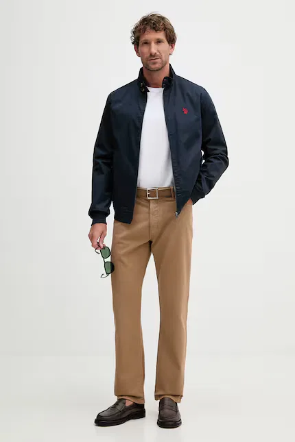 Куртка Harrington хлопковая U.S. Polo Assn., синий — фото 2