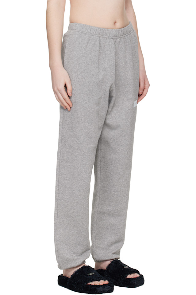 Mm6 Maison Margiela Серые спортивные штаны из неворсистого хлопка — фото 2