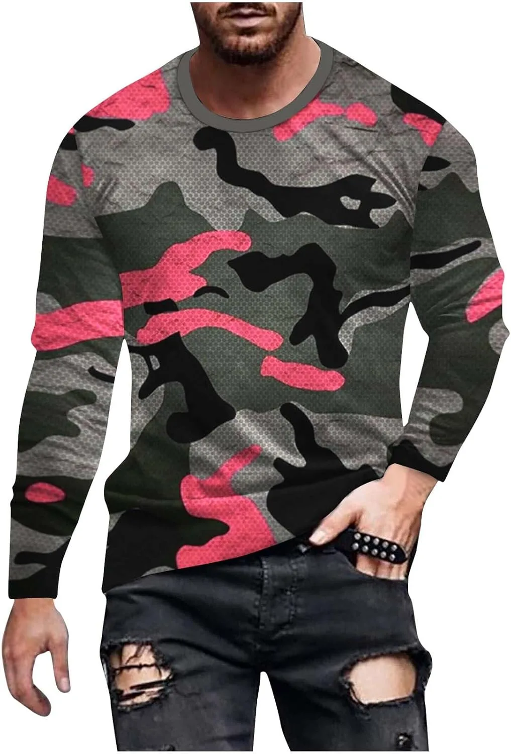 

Футболка Work Out с длинным рукавом и 3D-принтом Camo