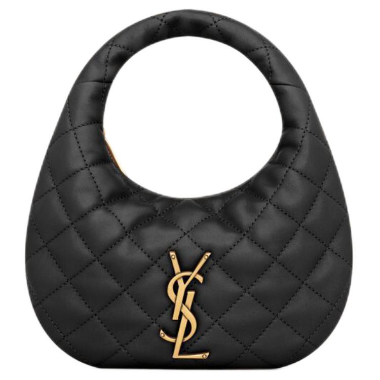 

SAINT LAURENT Мини-сумка Icarino из овчины женская черная