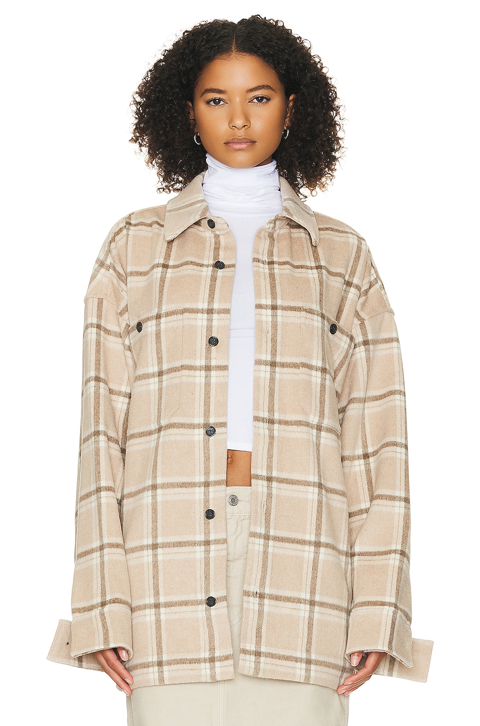 

Фланелевая рубашка в клетку Helsa, цвет Tan Plaid