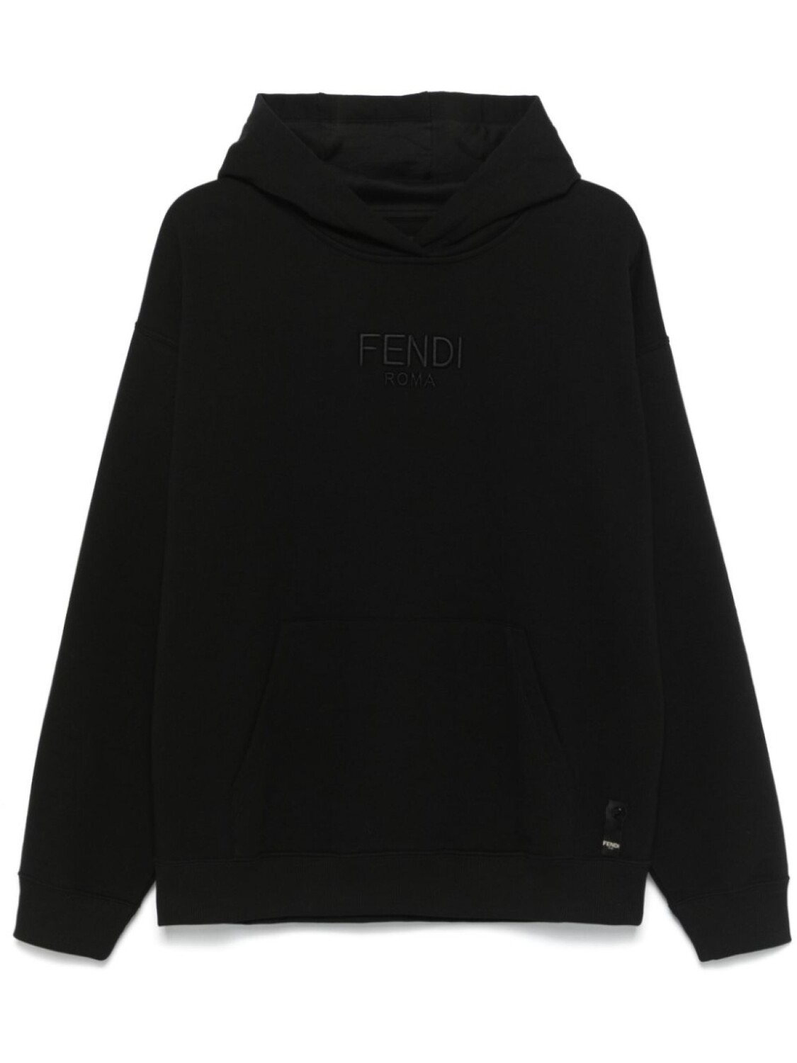 

Худи с вышитым логотипом FENDI, черный
