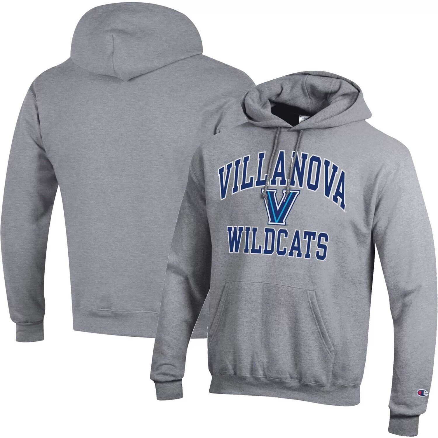 

Мужской пуловер с капюшоном Heather Grey Villanova Wildcats High Motor Champion