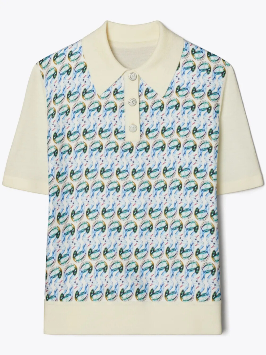 

Топ-поло Tory Burch T Monogram, синий