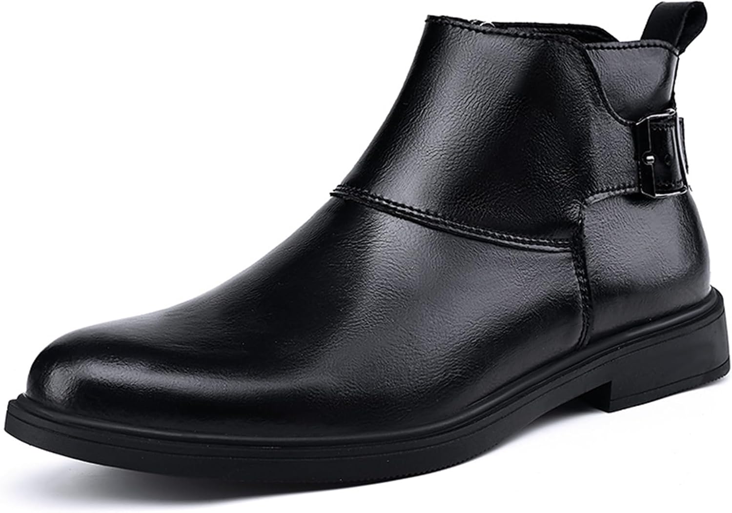 

Мужские туфли CHUUMEE из натуральной кожи с острым носком, деловые ботинки Челси, черный