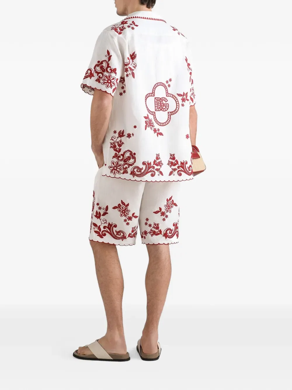 Хлопковая майка с вышивкой dg Dolce & Gabbana, белый — фото 3