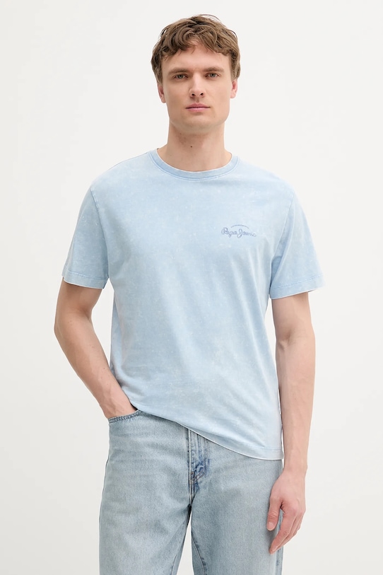 

Хлопковая футболка Pepe Jeans, синий