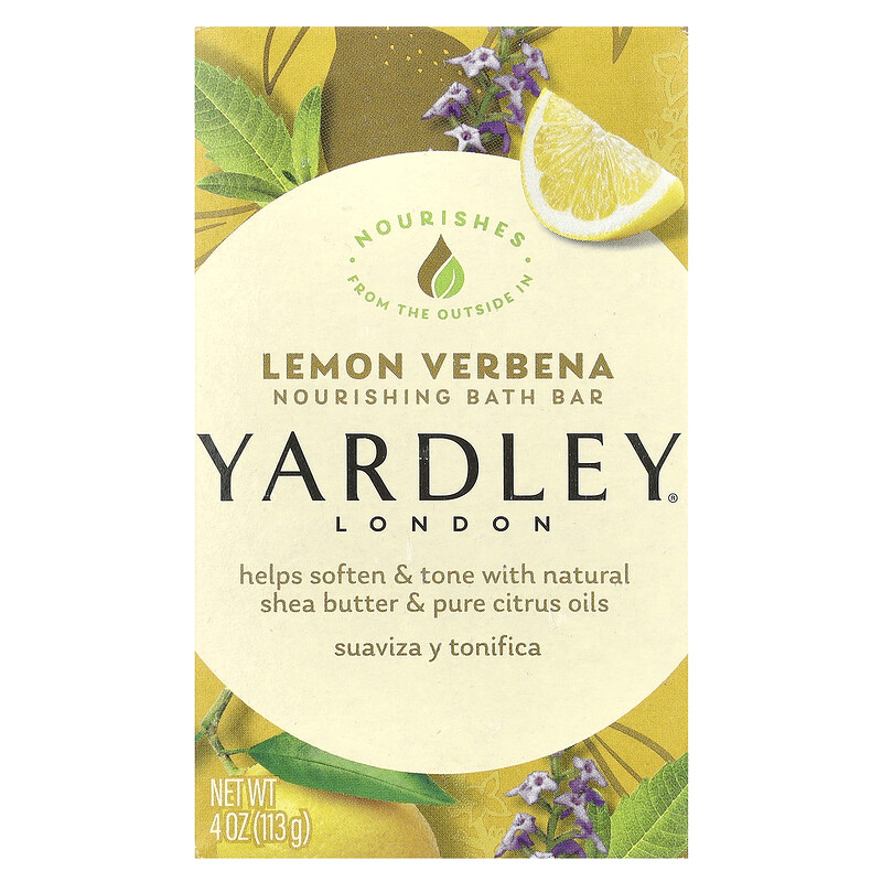 

Yardley London, Питательное мыло для ванн, лимонная вербена, 113 г (4 унции)