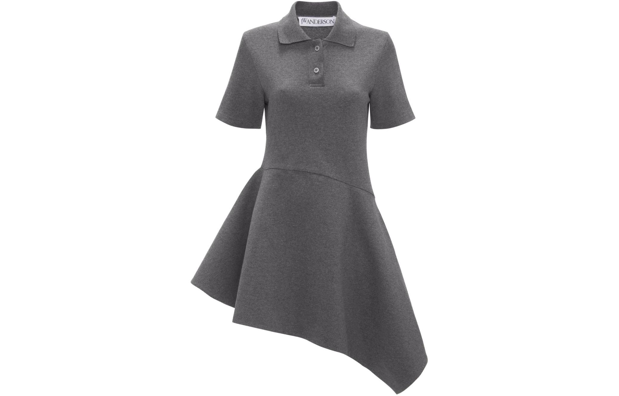

Асимметричный подол Поло Мини-платье JW Anderson, Темно-серый