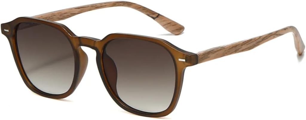 

Винтажные солнцезащитные очки Rivet с деревянной отделкой, женские и мужские, роскошные дизайнерские, популярные панк-солнцезащитные очки с защитой от УФ-излучения UV400 SZVVBKK, Tea Tea