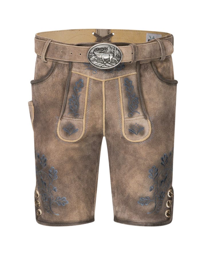 

Nübler Кожаные шорты Klemens Jein в цвете Stein