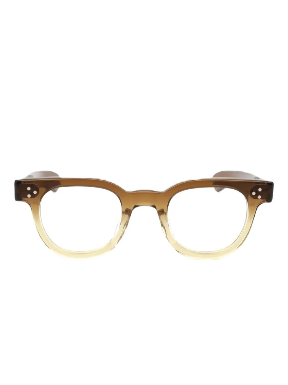 

Очки в круглой оправе с эффектом омбре JULIUS TART OPTICAL, коричневый