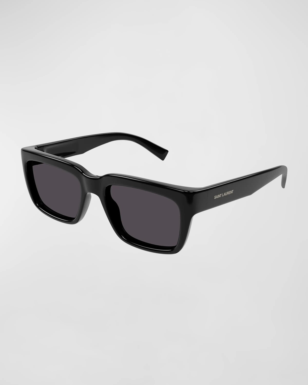 

Мужские пластиковые прямоугольные солнцезащитные очки SL 615 Saint Laurent, цвет Shiny Black