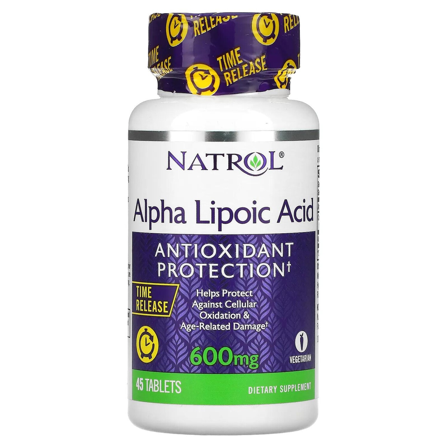 

Natrol Альфа-липоевая кислота медленное высвобождение 600 мг 45 таблеток