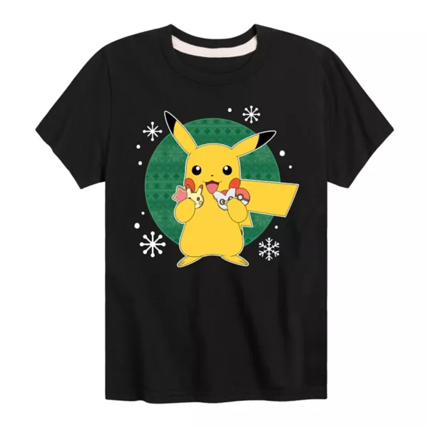 

Футболка с изображением дегустатора печенья Pokémon для мальчиков 8-20 лет Licensed Character, черный