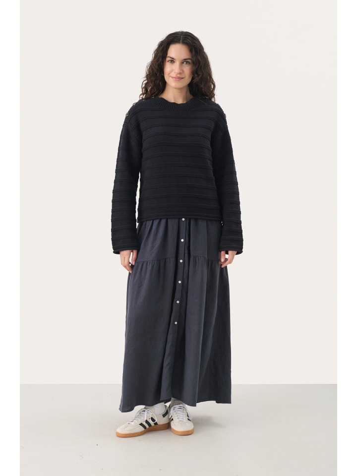 

Свободный вязаный свитер NoellPW темно-синего цвета PART TWO