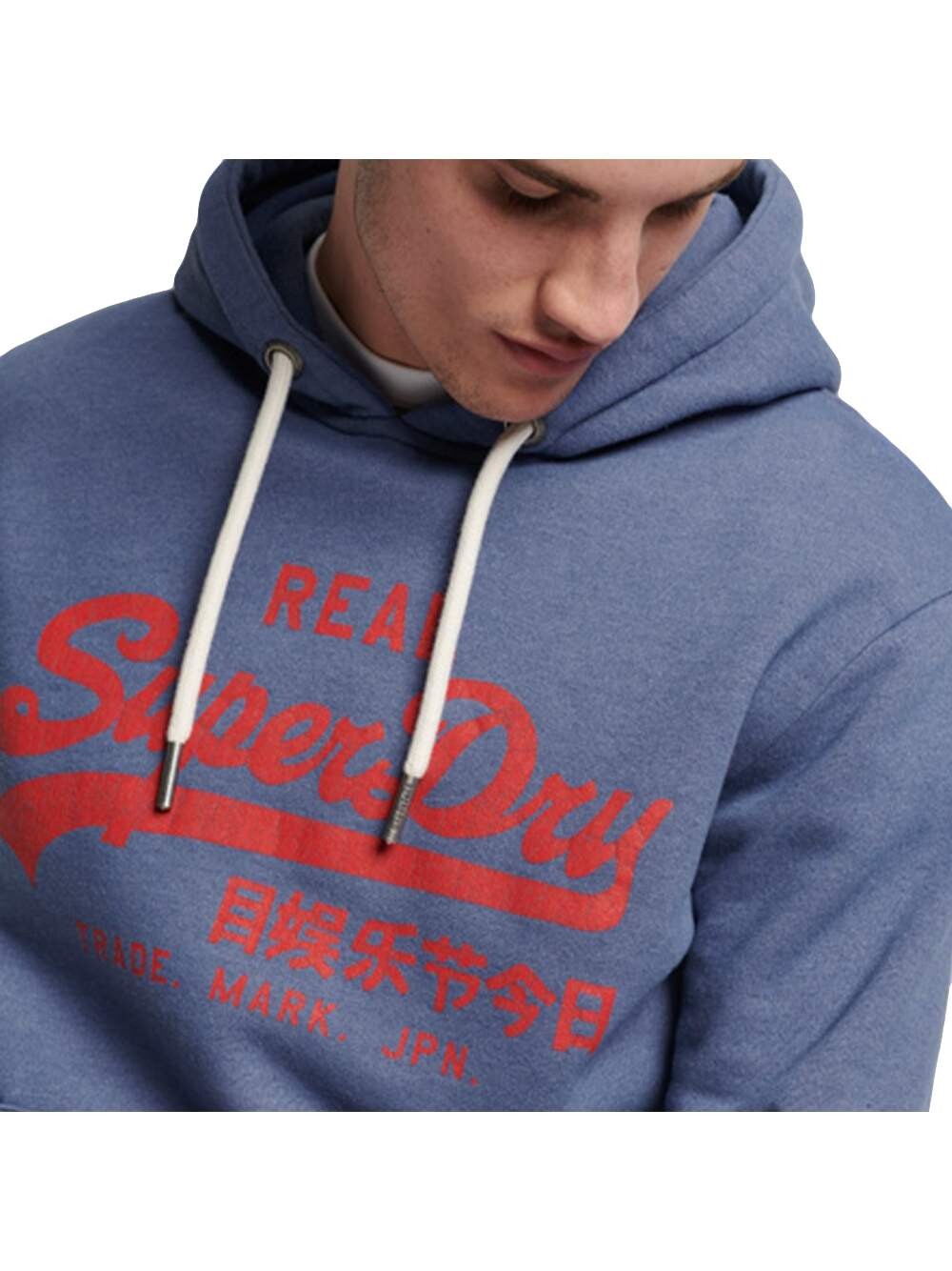 Толстовка с пестрым винтажным логотипом Superdry, синий — фото 3