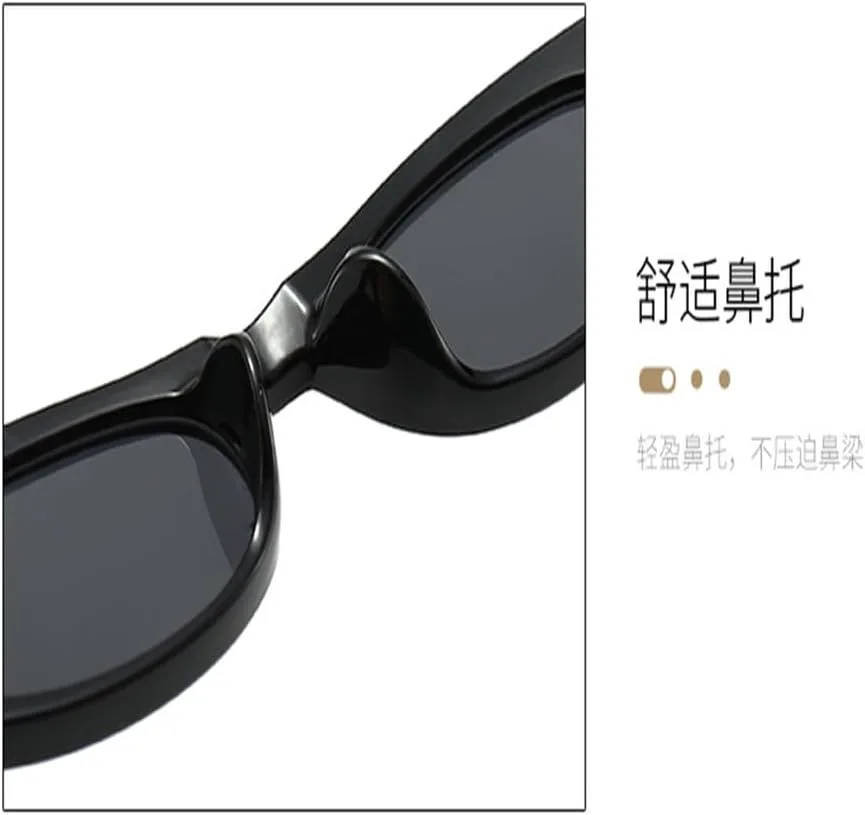 

Модные солнцезащитные очки «кошачий глаз» для женщин, овальные черные солнцезащитные очки, прямоугольные очки для женщин с защитой от УФ-излучения KTUCN, 10