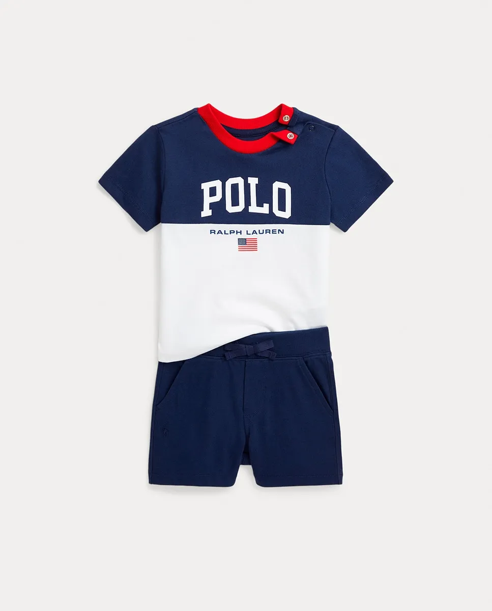 

Хлопковый комплект для мальчика с ПОЛО Polo Ralph Lauren, мультиколор