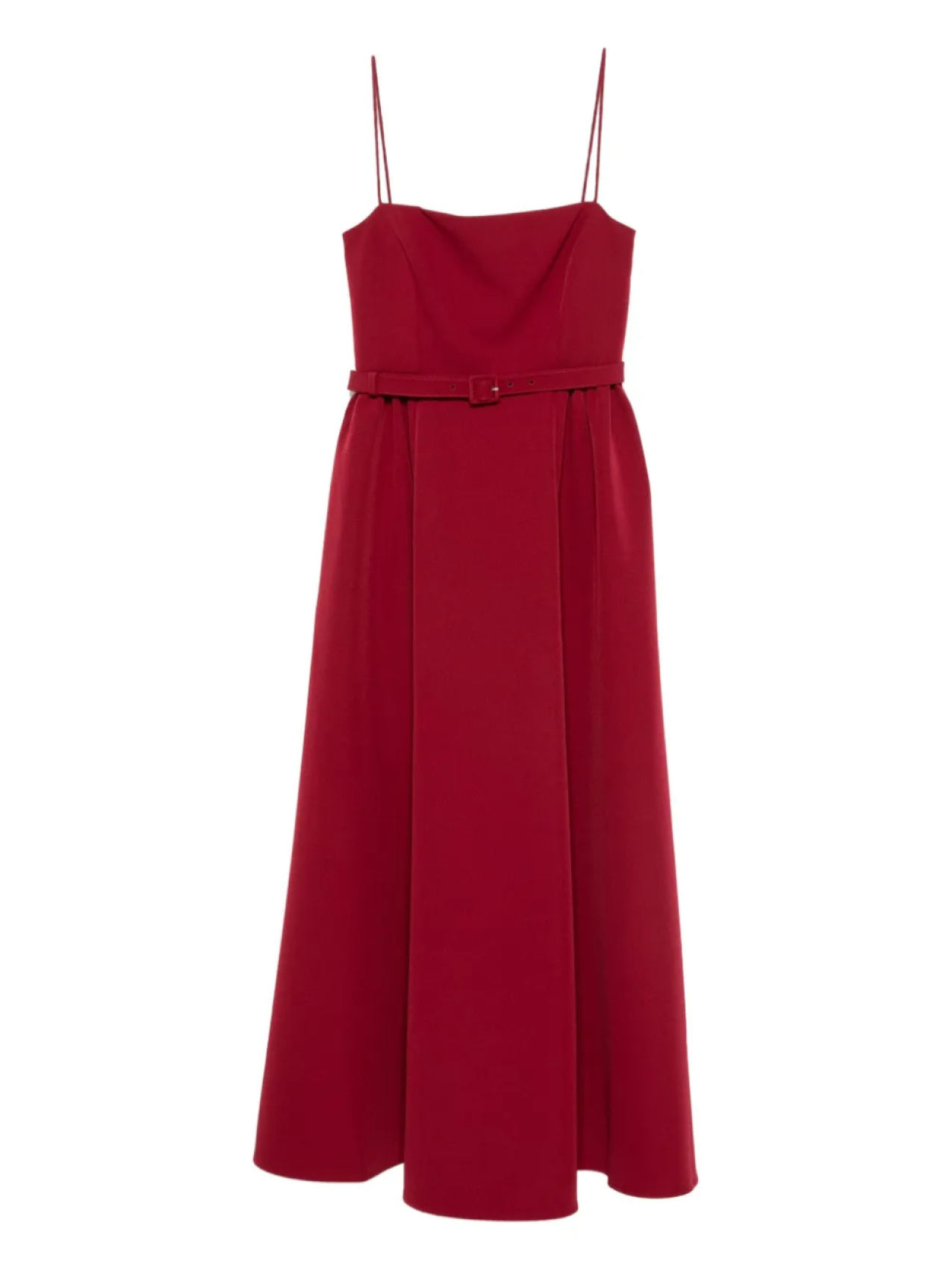 

Длинное платье с поясом от Roland Mouret, красный