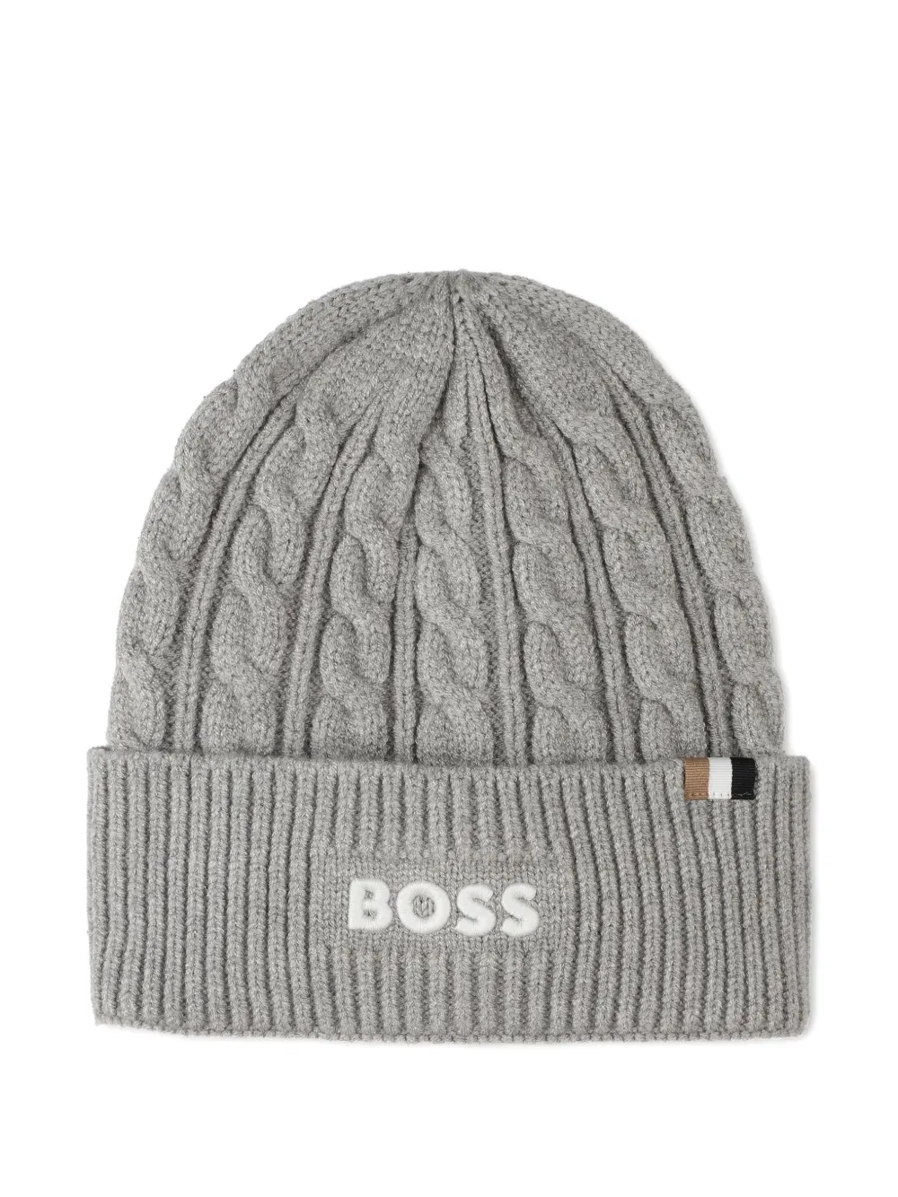 

Шапка бини фактурной вязки BOSS Kidswear, серый