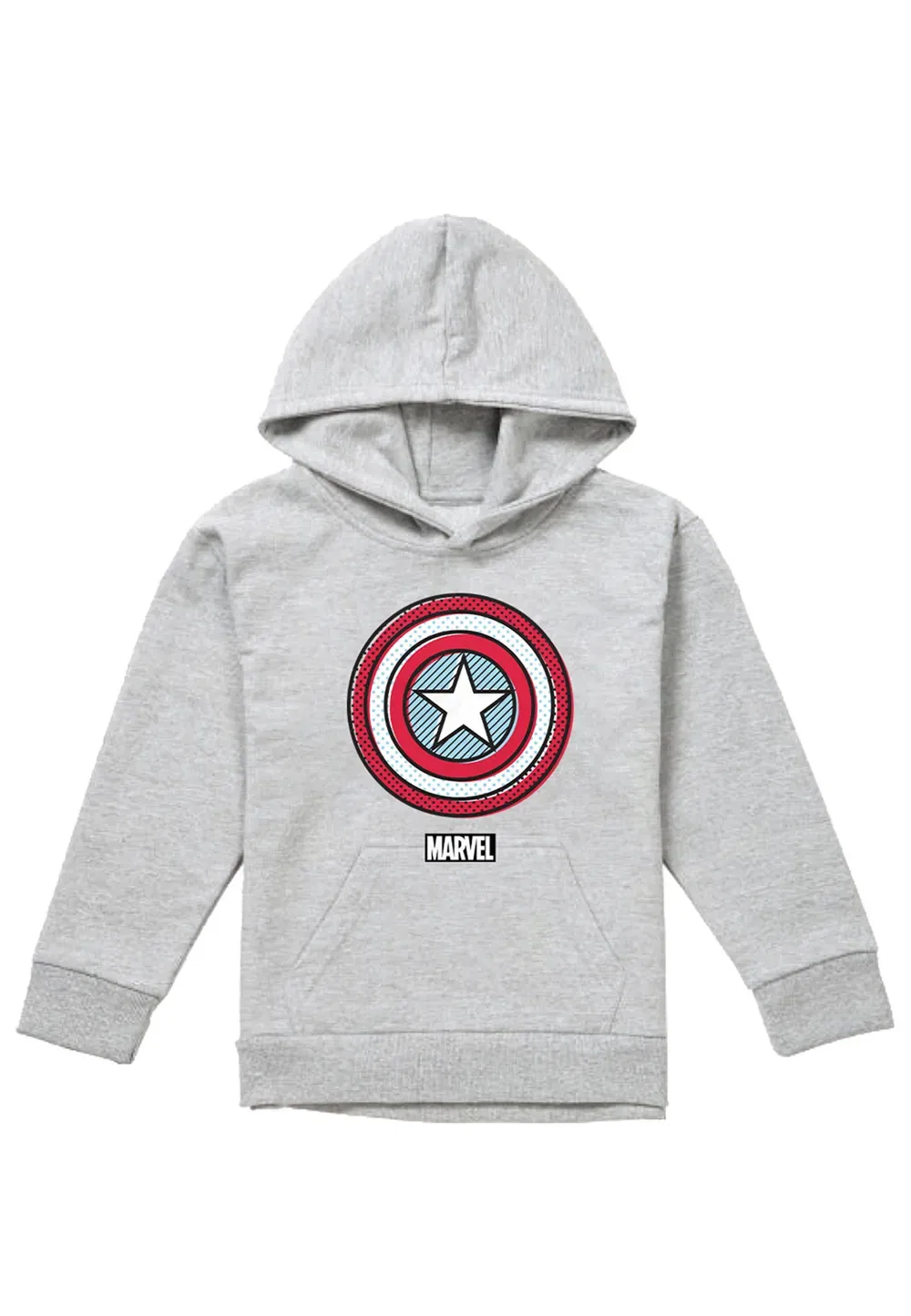 Детская худи Marvel Captain America с щитом, серый — фото 4
