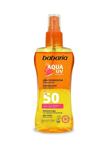 

Солнцезащитный спрей SPF50 Babaria, Aqua Uv