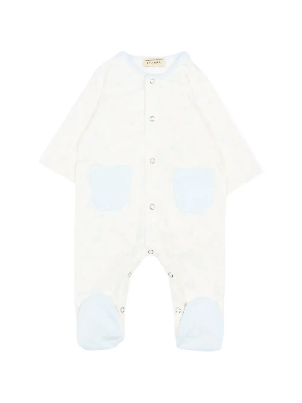 Комплект детского комбинезона с принтом и карманами Trussardi Junior, нейтральный — фото 2
