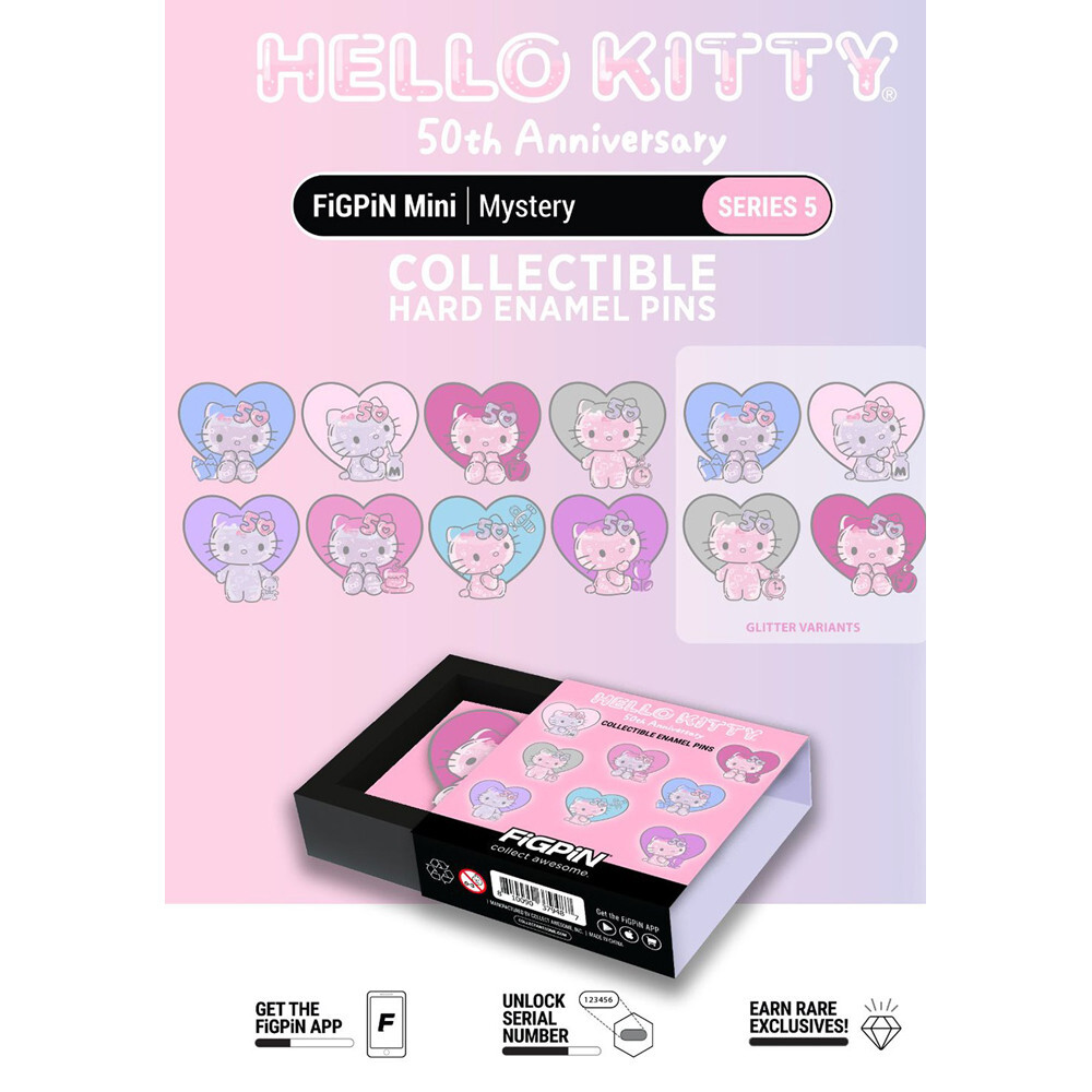

Аксессуары FiGPiN FiGPiN Mystery Mini Pins: Hello Kitty - 50th Anniversary