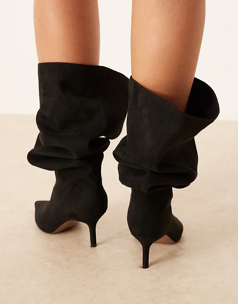 Сапоги Cydney Curve от ASOS DESIGN с заклепками и заклепками черного цвета — фото 4