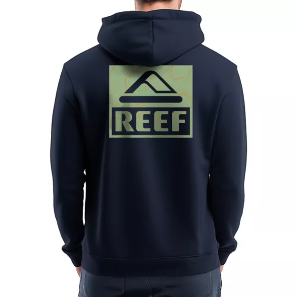 

Мужской флисовый пуловер с капюшоном Reef, синий