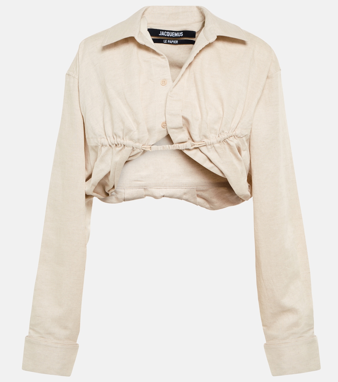

Рубашка La Chemise Machou из хлопка и льна Jacquemus, Light Beige