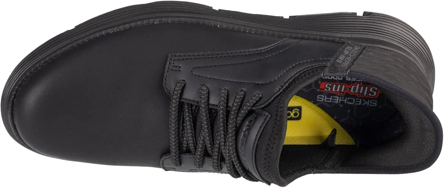 Кроссовки Skechers Herren Garza Gervin, Black (Black Leather) — фото 3