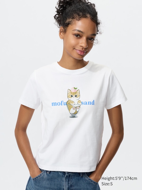 

Футболка UT Mofusand Uniqlo, 00 white, Белый, Футболка UT Mofusand Uniqlo, 00 white