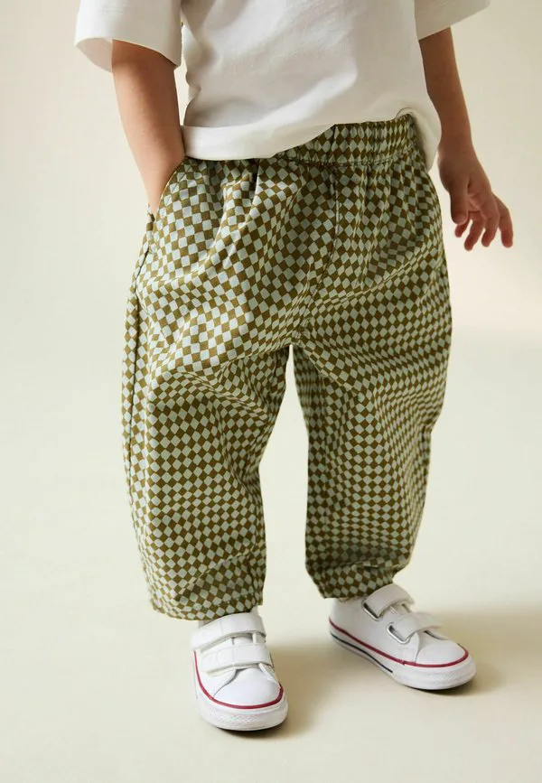 Брюки прямого кроя с застежкой-молнией Next, Green Blue Mini Harlequin — фото 2