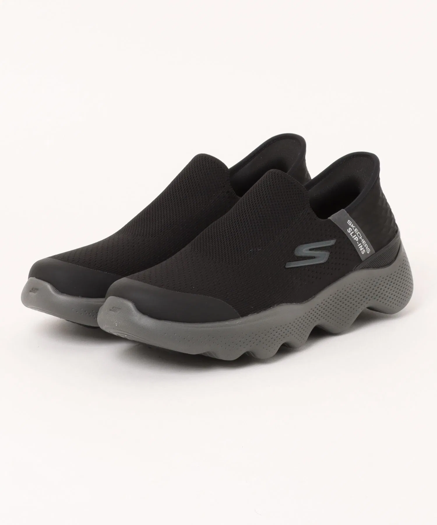 Мужские кроссовки SKECHERS GO WALK MASSAGE FIT чёрно-серые