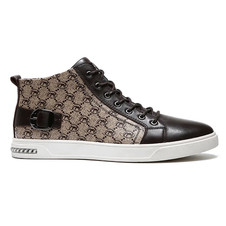 KAIMALONG Мужские повседневные туфли mid top кофе/черный — фото 4