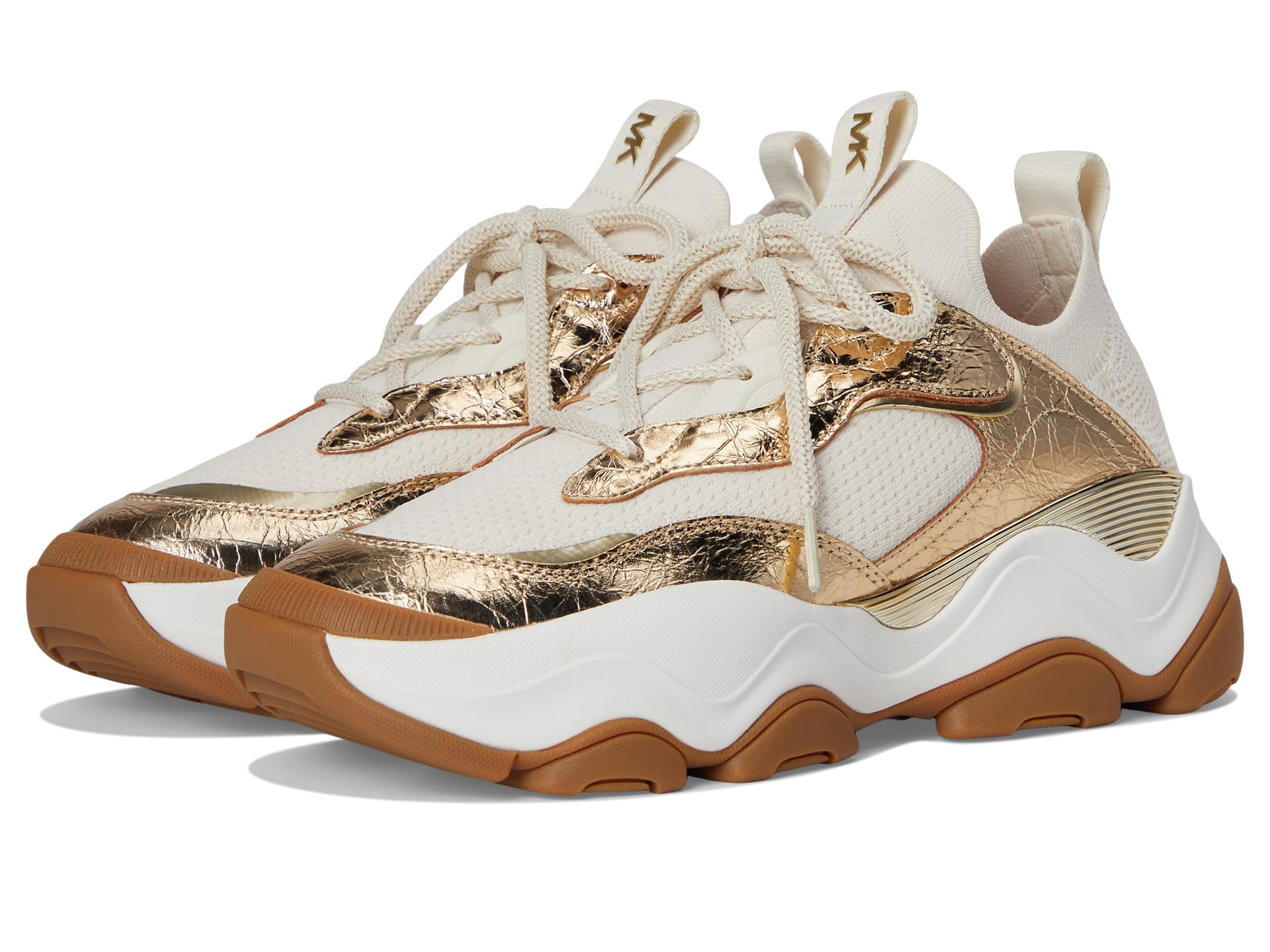 Кроссовки MICHAEL Michael Kors Atlas Knit Trainer, цвет Pale Gold